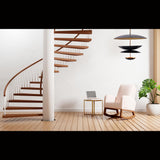 Modern Mid-Century Pendant Light | Custom Brass Chandelier | Handmade Dome Ceiling Light Fixture Adjustable Size & Finish | Patina Copper Lighting - 32292