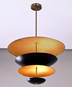 6 Lights Large Brass Disk Pendant Lamp 24