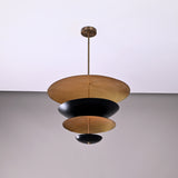 Modern Mid-Century Pendant Light | Custom Brass Chandelier | Handmade Dome Ceiling Light Fixture Adjustable Size & Finish | Patina Copper Lighting - 32292