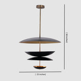Modern Mid-Century Pendant Light | Custom Brass Chandelier | Handmade Dome Ceiling Light Fixture Adjustable Size & Finish | Patina Copper Lighting - 32292