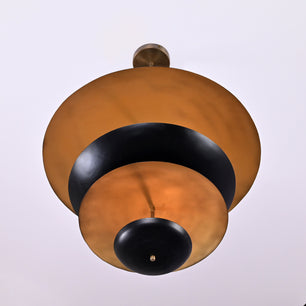 6 Lights Large Brass Disk Pendant Lamp 24