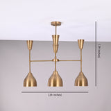 Diabolo Style 8-Light Brass Chandelier | Two-Way Light Mid-Century Modern | Custom Finish Available - 32293