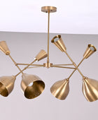 4 Arms Diabolo Style Brass Pendant Lamp 29