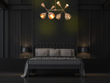 Diabolo Style 8-Light Brass Chandelier | Two-Way Light Mid-Century Modern | Custom Finish Available - 32293