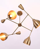 4 Arms Diabolo Style Brass Pendant Lamp 29