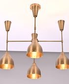 4 Arms Diabolo Style Brass Pendant Lamp 29