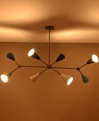 8 Lights Brass Sputnik Chandelier 45