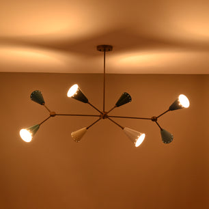 8 Lights Brass Sputnik Chandelier 45