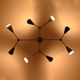 8 Lights Brass Sputnik Chandelier 45