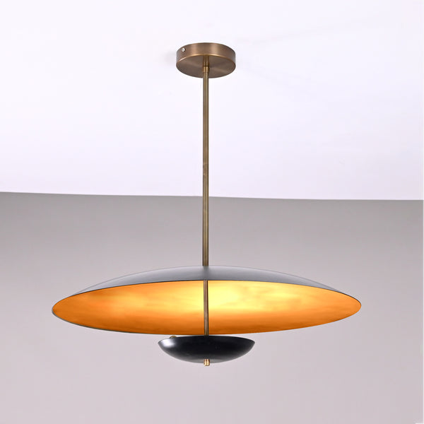 3 Lights Brass Disk Pendant Lamp 30" Wide - 32295-30in