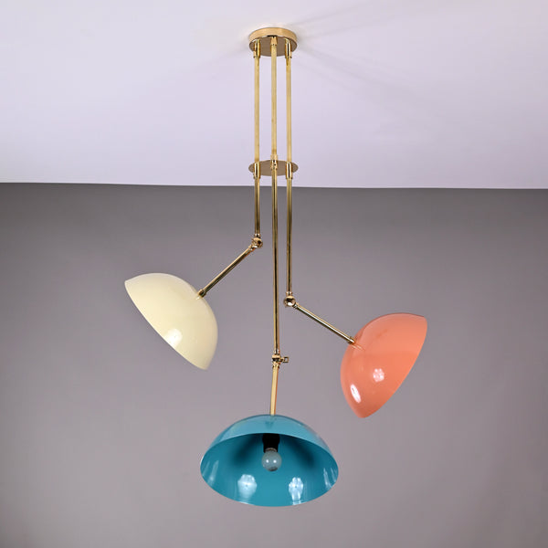 3 Light Large Brass Pendant Lamp 26" Wide - 32296