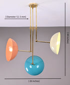 3 Light Large Brass Pendant Lamp 26