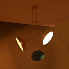 Handcrafted Modern Brass 3-Light Chandelier | Custom Finishes Mid-Century Style Ceiling Light Fixture - 32296