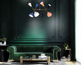 Diabolo Style 8-Light Brass Chandelier | Two-Way Light Mid-Century Modern | Custom Finish Available - 32297