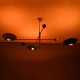 Modern Brass Chandelier | Adjustable Mid-Century Pendant Light | 3-Light Ceiling Fixture | Natural Brass or Custom Finishes | Handmade Lighting - 32298