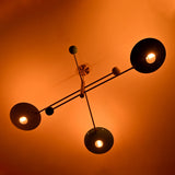 Modern Brass Chandelier | Adjustable Mid-Century Pendant Light | 3-Light Ceiling Fixture | Natural Brass or Custom Finishes | Handmade Lighting - 32298