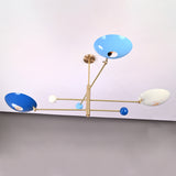 Modern Brass Chandelier | Adjustable Mid-Century Pendant Light | 3-Light Ceiling Fixture | Natural Brass or Custom Finishes | Handmade Lighting - 32298