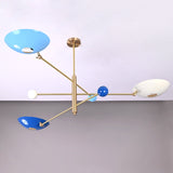 Modern Brass Chandelier | Adjustable Mid-Century Pendant Light | 3-Light Ceiling Fixture | Natural Brass or Custom Finishes | Handmade Lighting - 32298