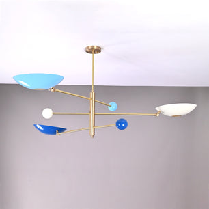 3 Lights Large Brass Orbital Pendant Lamp 61