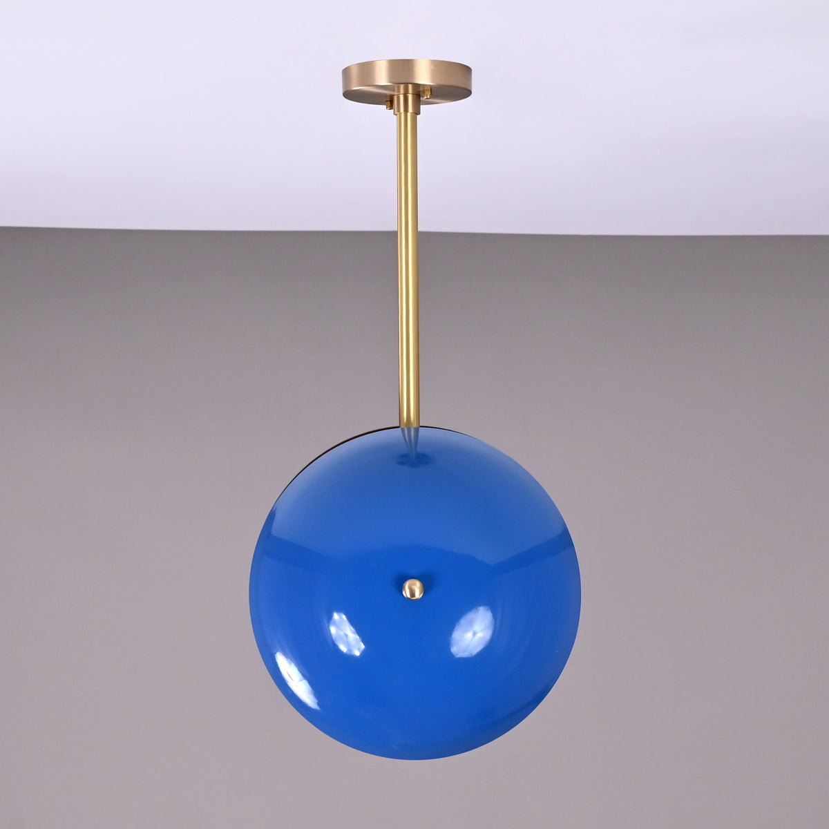 Handcrafted Modern Brass Orb Chandelier | Custom Finishes Mid-Century Contemporary Pendant Light - 32299