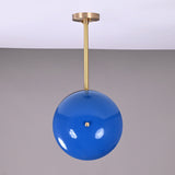 Handcrafted Modern Brass Orb Chandelier | Custom Finishes Mid-Century Contemporary Pendant Light - 32299