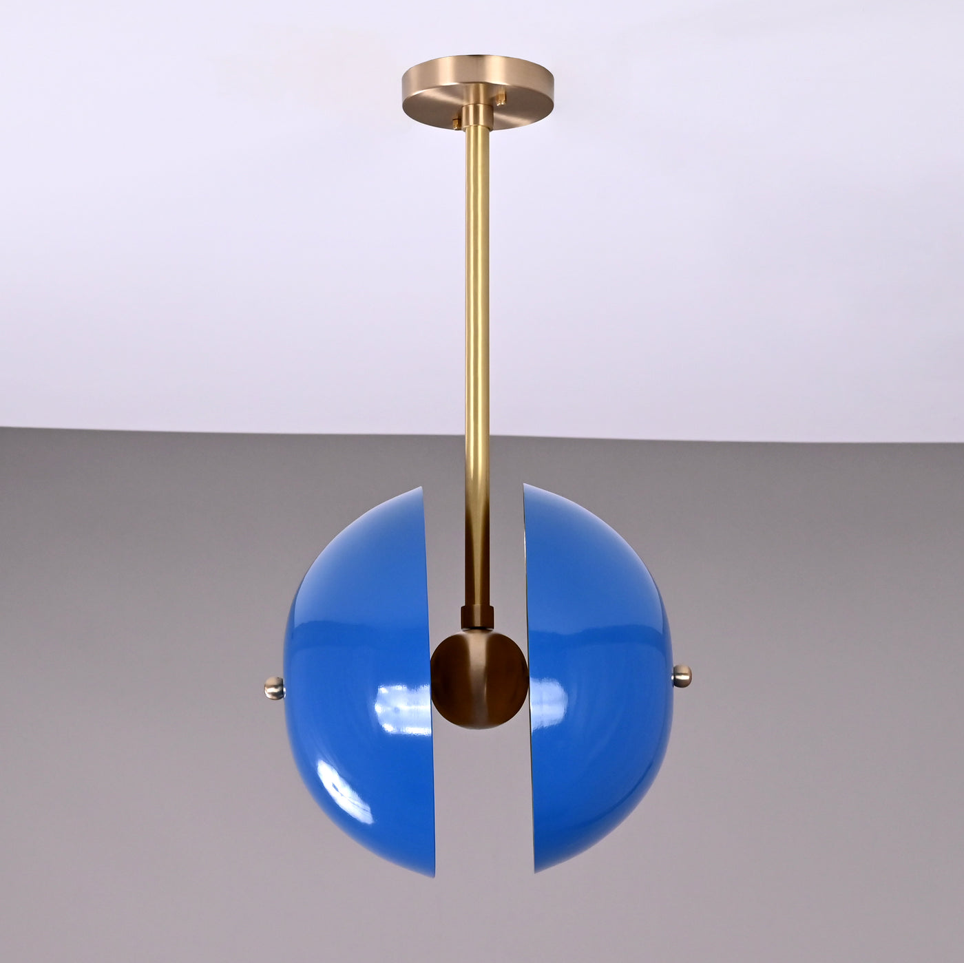 Handcrafted Modern Brass Orb Chandelier | Custom Finishes Mid-Century Contemporary Pendant Light - 32299