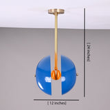 Handcrafted Modern Brass Orb Chandelier | Custom Finishes Mid-Century Contemporary Pendant Light - 32299