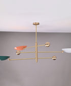 3 Lights Large Brass Orbital Pendant Lamp 61