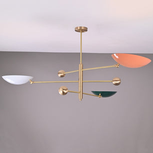 3 Lights Large Brass Orbital Pendant Lamp 61