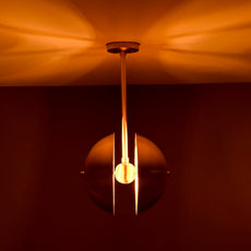 Handcrafted Modern Brass Orb Chandelier | Custom Finishes Mid-Century Contemporary Pendant Light - 32301