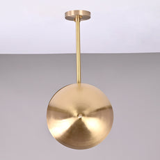 Handcrafted Modern Brass Orb Chandelier | Custom Finishes Mid-Century Contemporary Pendant Light - 32301