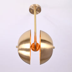 Handcrafted Modern Brass Orb Chandelier | Custom Finishes Mid-Century Contemporary Pendant Light - 32301