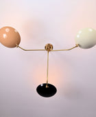 3 Light Brass Sputnik Chandelier 46