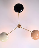 3 Light Brass Sputnik Chandelier 46