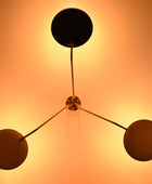 3 Light Brass Sputnik Chandelier 46