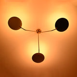 Brass Leaf Studio Industrial Brass Made, 3 Light Elegant Ceiling Flush Mount Pendant Mid Century Modern Raw Brass Sputnik Chandelier Light Fixture