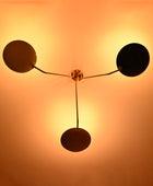 3 Light Brass Sputnik Chandelier 46