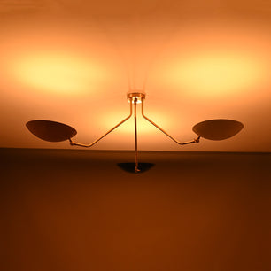 3 Light Brass Sputnik Chandelier 46