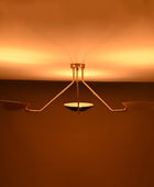 3 Light Brass Sputnik Chandelier 46