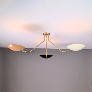 3 Light Brass Sputnik Chandelier 46