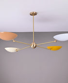 4 Lights Large Brass Sputnik Chandelier 57