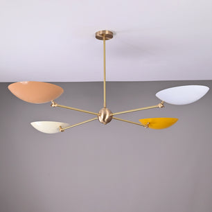 4 Lights Large Brass Sputnik Chandelier 57