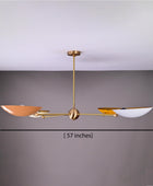 4 Lights Large Brass Sputnik Chandelier 57