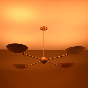 4 Lights Large Brass Sputnik Chandelier 57