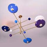 Five-Light Sculptural Brass Chandelier – Handcrafted Mid-Century Modern Luxury Ceiling Light | Custom Size & Finish - 32305