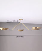 3 Arms Brass Sputnik Chandelier 46