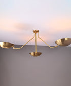 3 Arms Brass Sputnik Chandelier 46