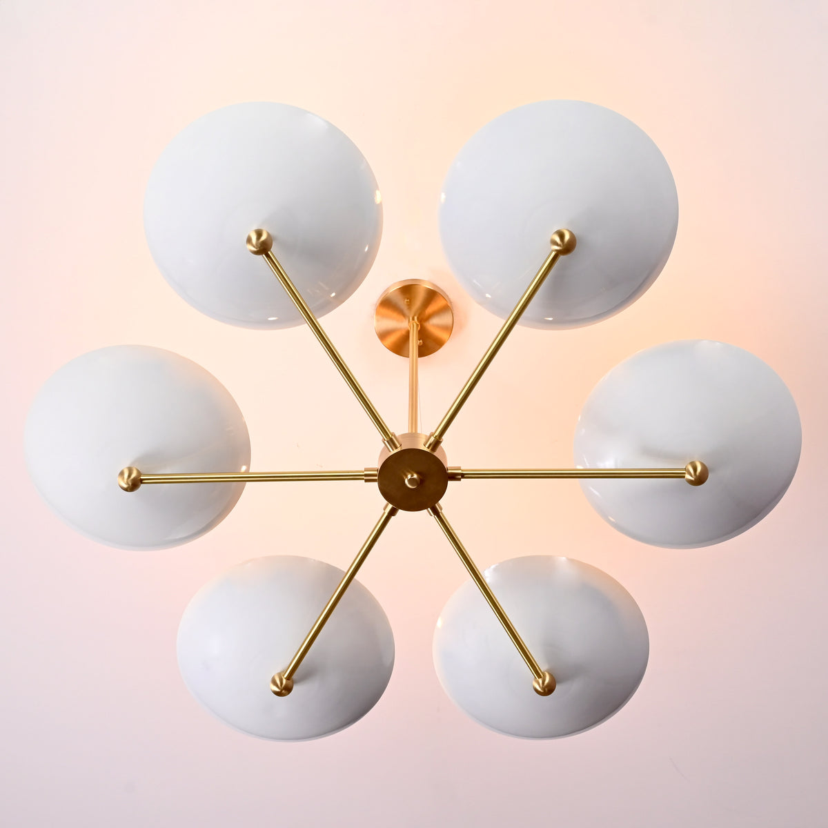 Zurich Discus  -  Uplifting Ceiling Chandelier - 6 Lights - 32308