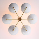 Zurich Discus  -  Uplifting Ceiling Chandelier - 6 Lights - 32308