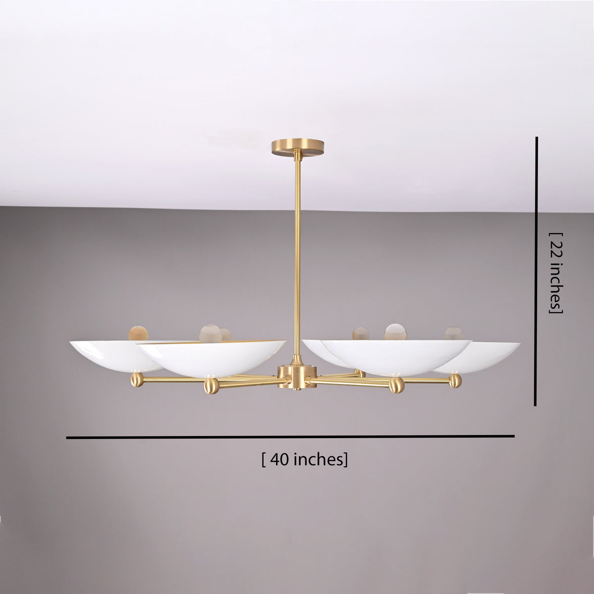 Zurich Discus  -  Uplifting Ceiling Chandelier - 6 Lights - 32308